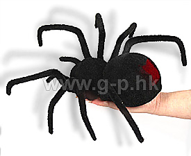 GPTOYS 4CH RC tufted Spider with lights and auto-show function  -- Black Widow