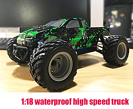 GPTOYS 2.4GHz 1:18 Scale 4WD Waterproof  Electric Powered  Truck